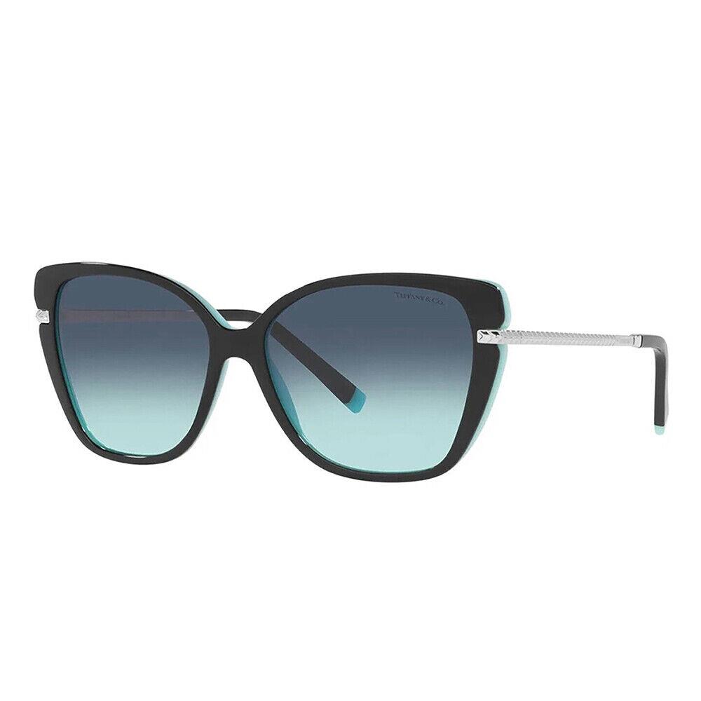 Tiffany Co. TF 4190 80559S Black on Tiffany Blue Plastic Sunglasses Blue