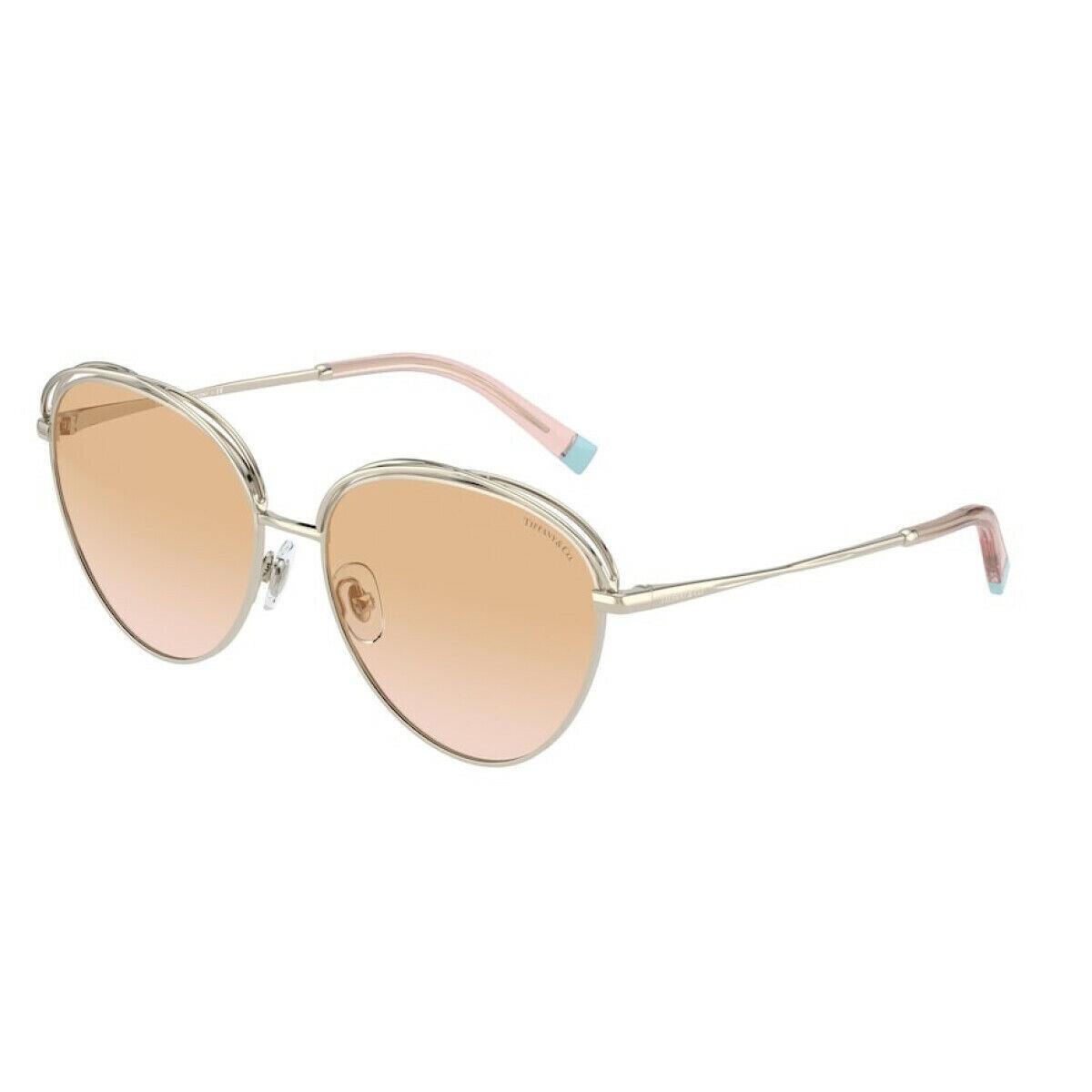 Tiffany TF3075 61562D Pale Gold/pink Orange 58MM Sunglasses