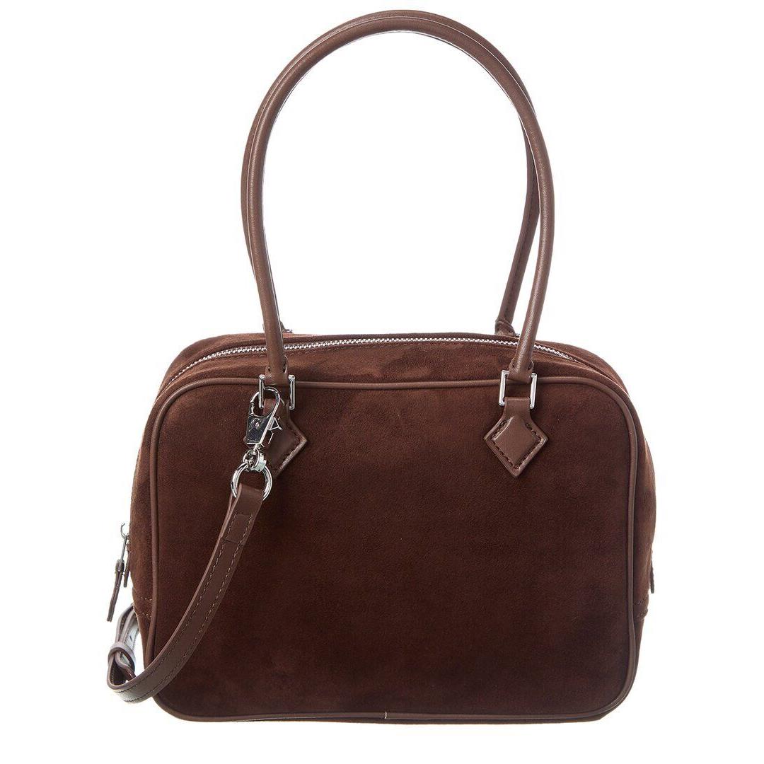 Tiffany Fred Paris Soft Suede Top Handle Crossbody Women`s Brown