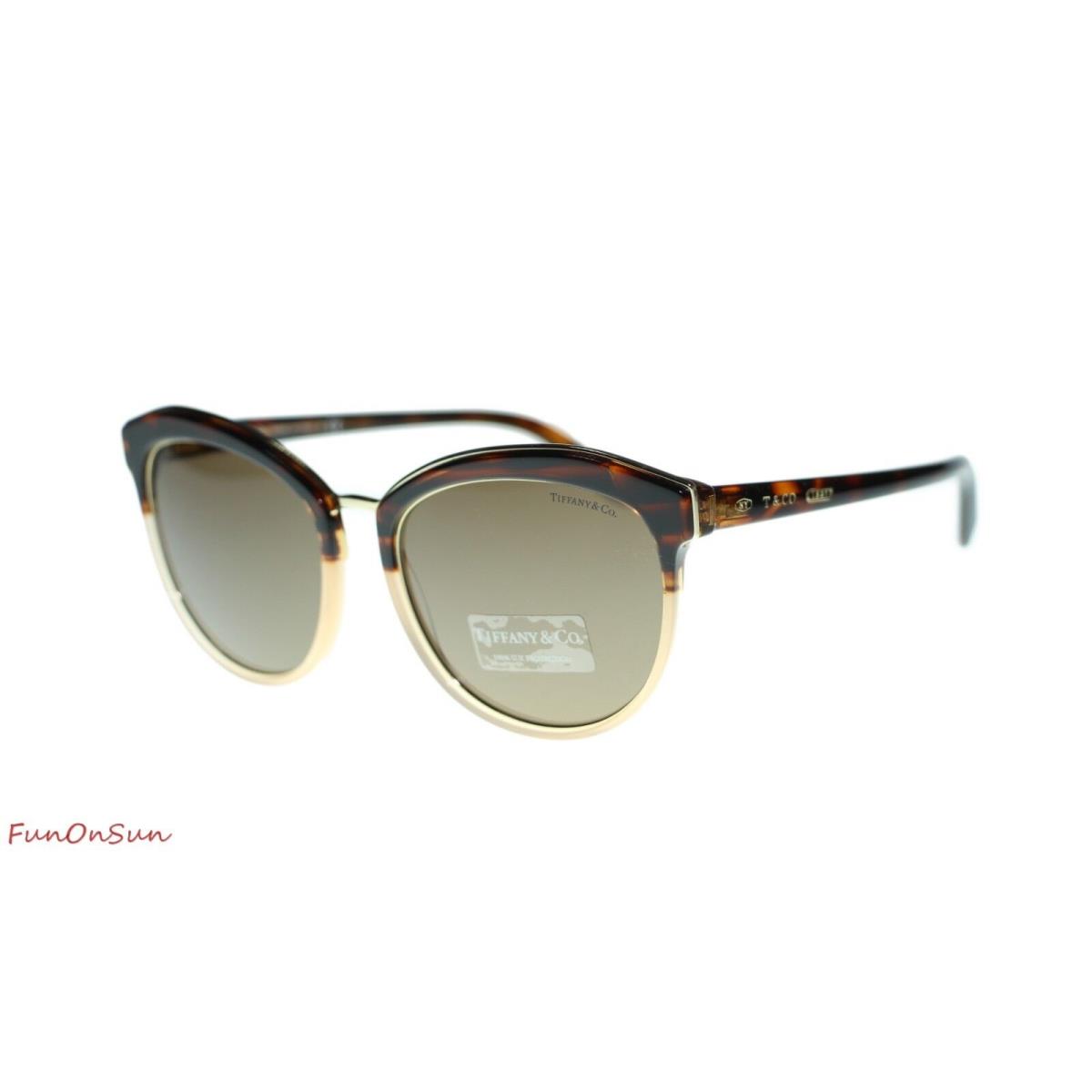 Tiffany CO Sunglasses TF4146 824773 Havana Fading Camel/brown Lens 56mm