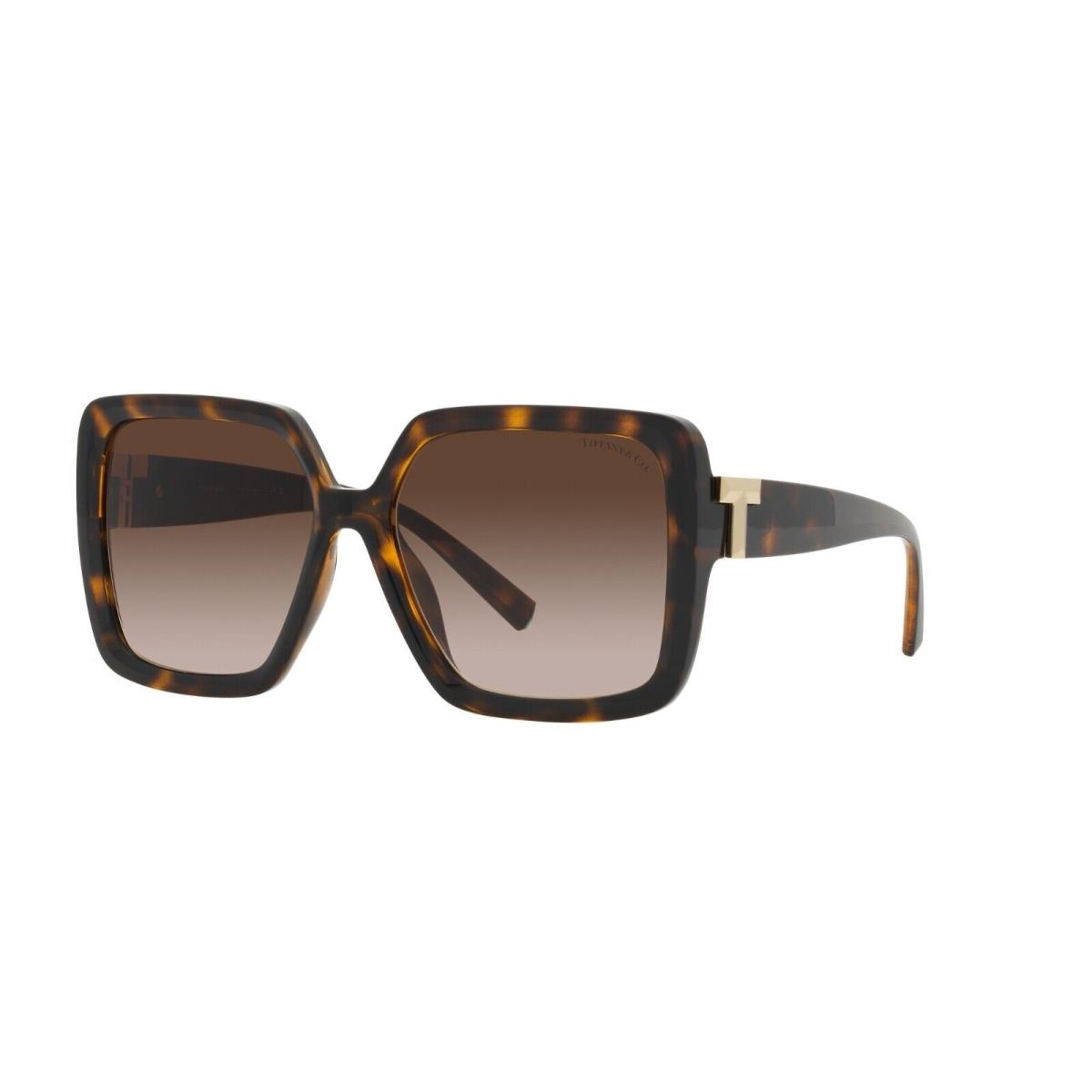 Tiffany TF 4206U Dark Havana/brown Shaded 8015/3B Sunglasses