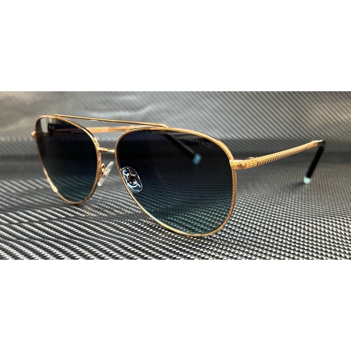 Tiffany Co. TF3074 61059S Rose Gold Gradient Blue Women`s 59 mm Sunglasses