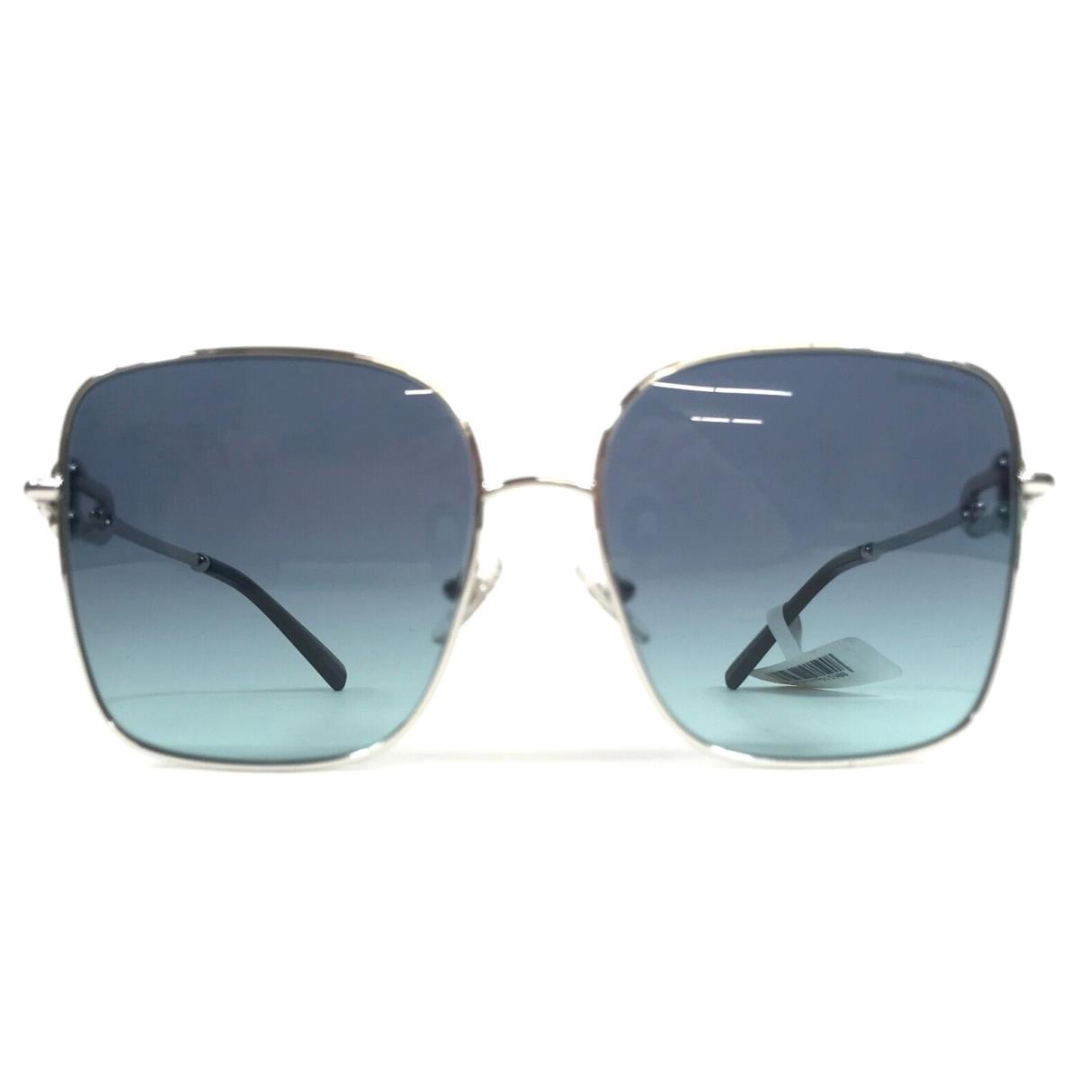 Tiffany Co. Sunglasses TF3094 6001/9S Silver Oversized Square w/ Blue Gradient