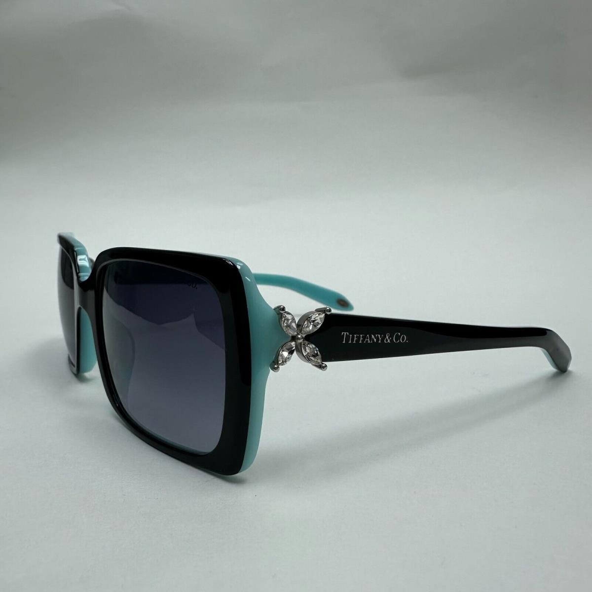 Tiffany TF4047B 8055/3C Black on Tiffany Blue Sunglasses w/ Dark Grey Lenses