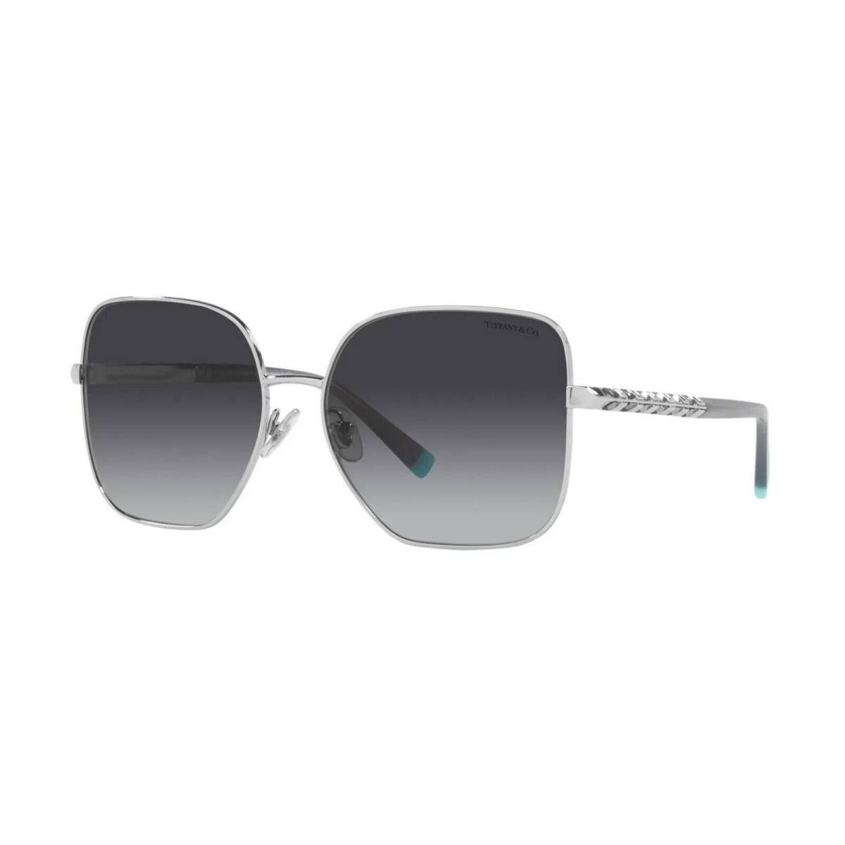 Tiffany Wheat Leaf TF 3078B Silver Black/grey Shaded 6001/3C Sunglasses