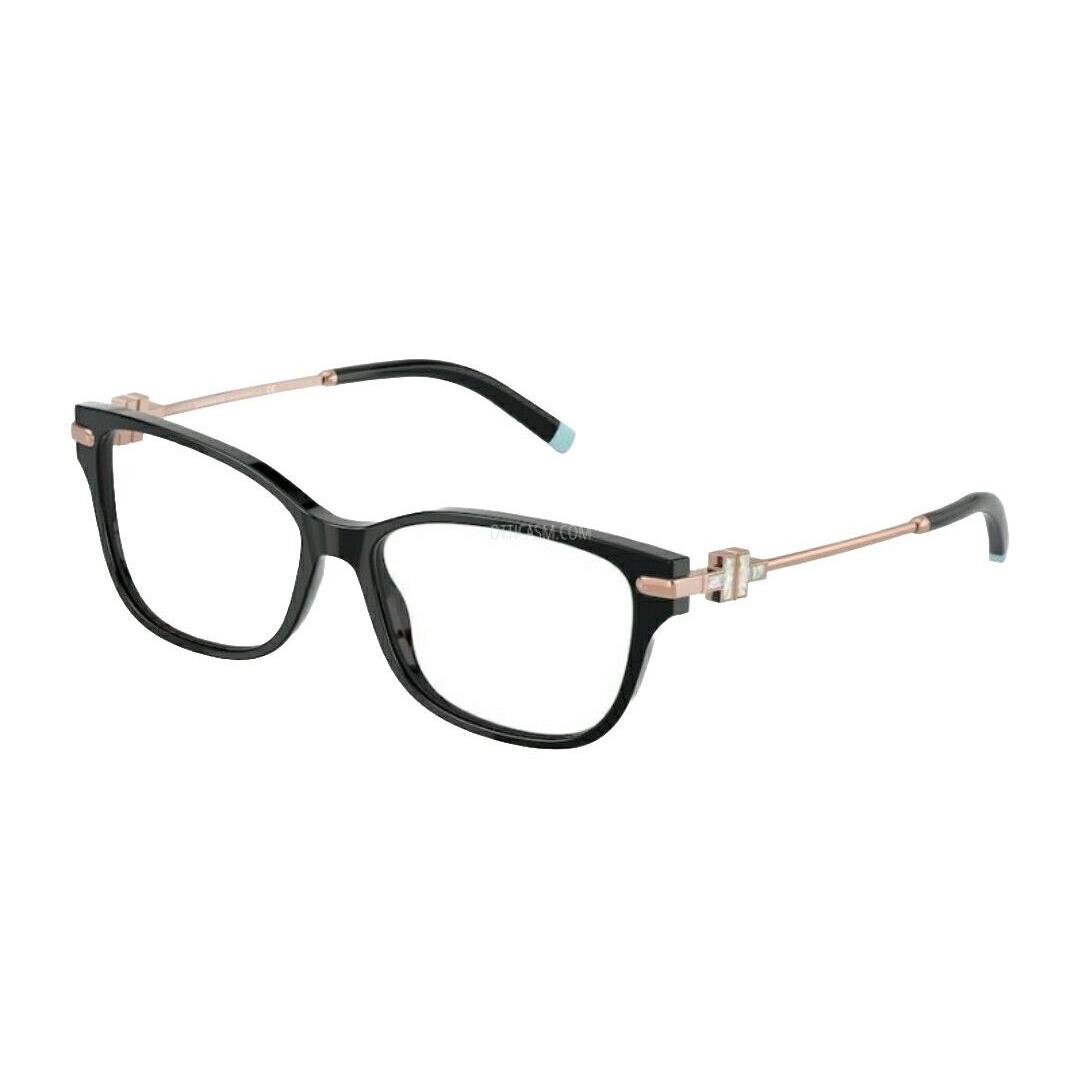 Tiffany CO Eyeglasses TF2207 8339 Black Rose Gold Frames 54 mm