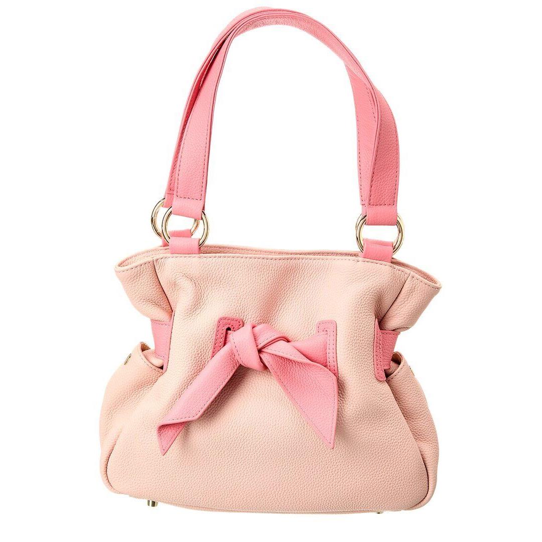 Tiffany Fred Paris Top-grain Bow Leather Shoulder Bag Women`s