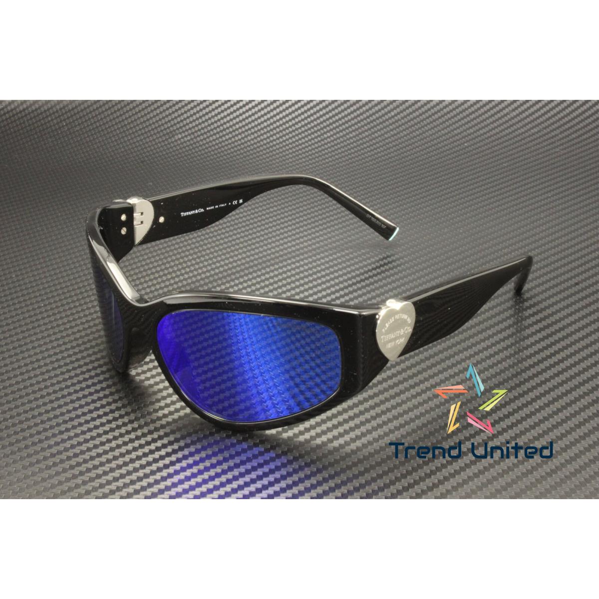 Tiffany TF4217 8391Y7 Black Dark Grey Blue Electric 59 mm Women`s Sunglasses