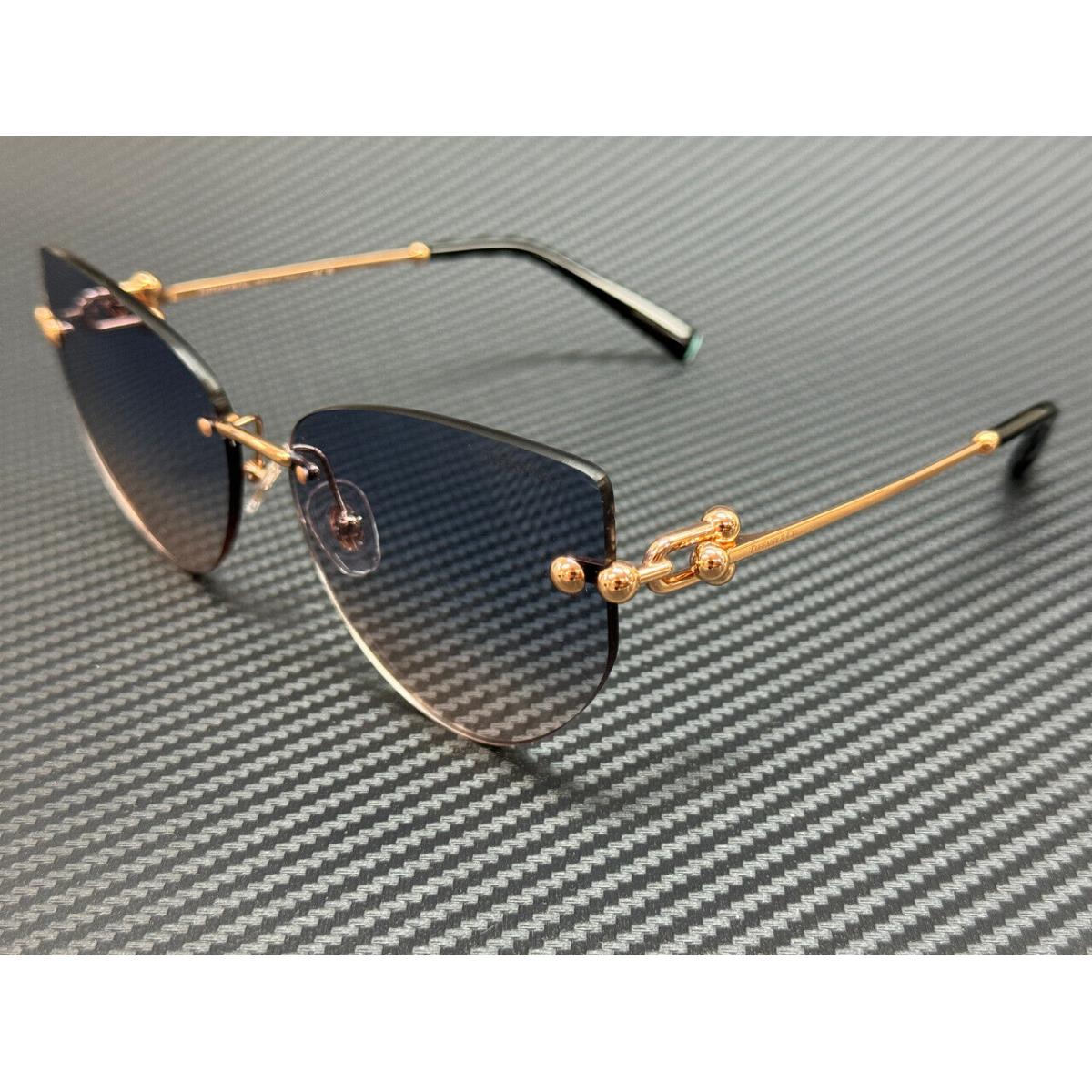 Tiffany TF3096 610516 Rose Gold Blue Gradient Women`s 60 mm Sunglasses