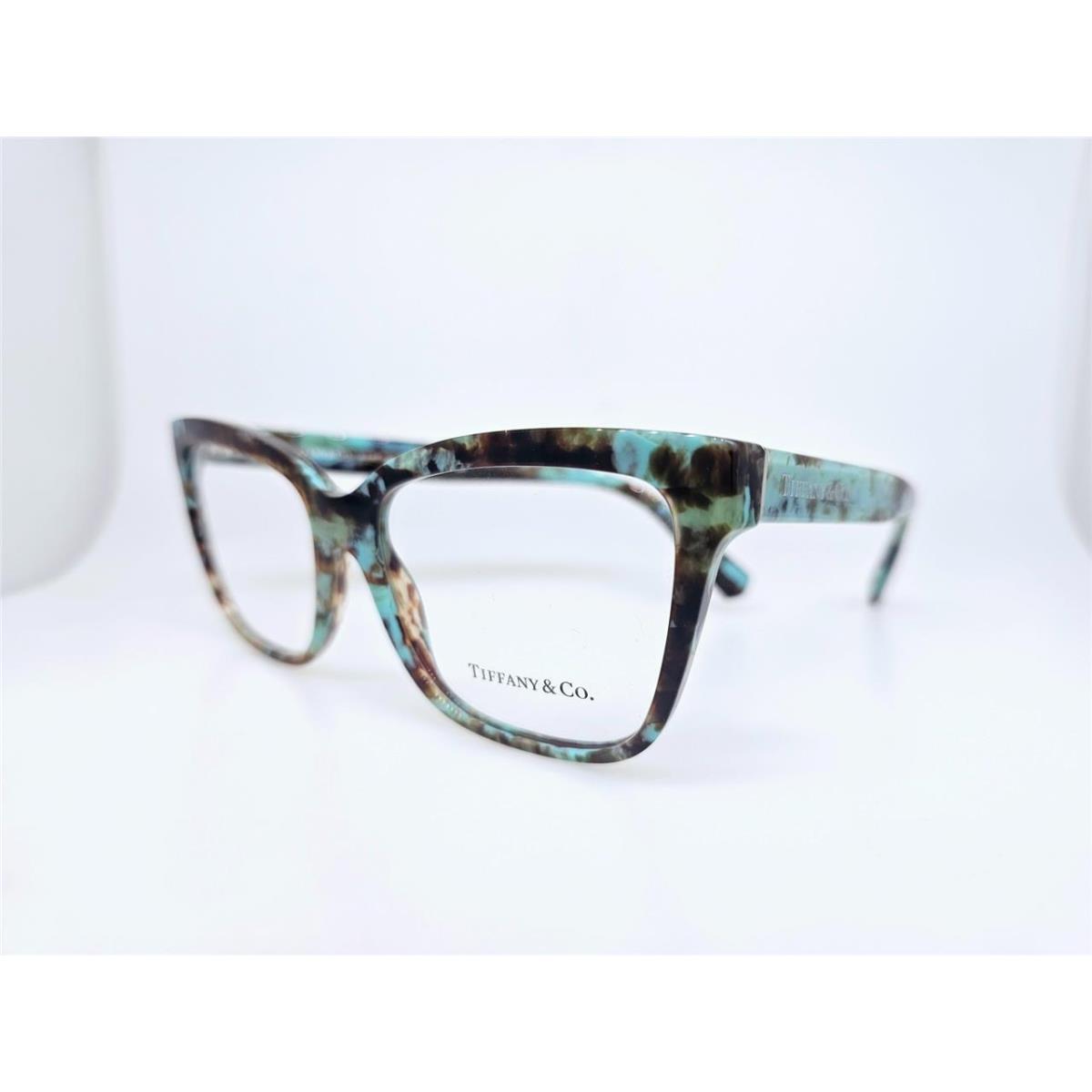 Tiffany CO Prescription TF2260 8422 55MM Havana Tiffany Blue Frame with Clear