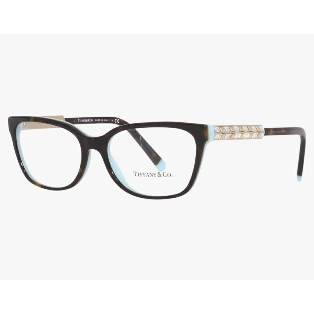 Tiffany Co. Woman Eyeglasses TF2199-B 8134 Havana/tiffany Blue Full Rim 54mm