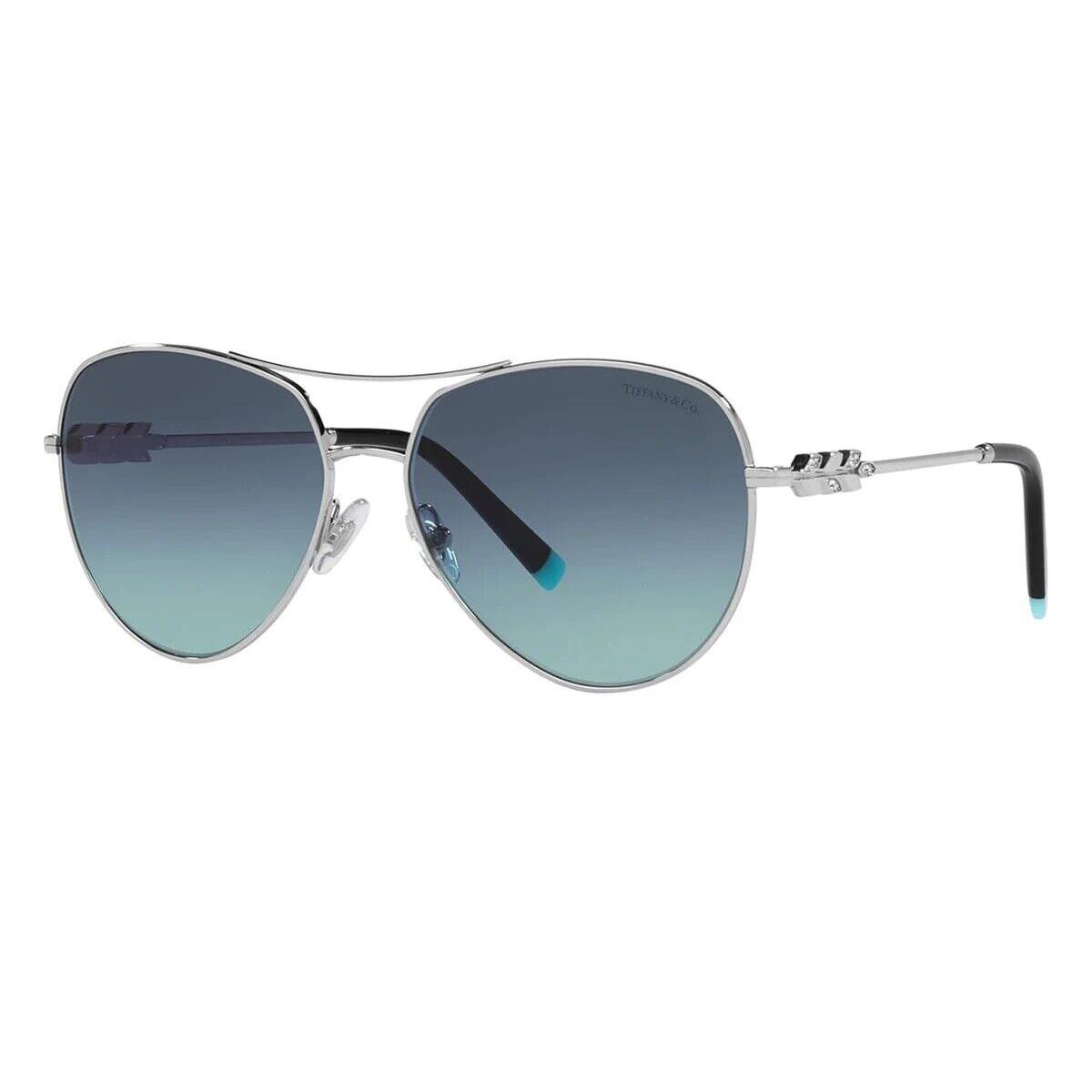 Tiffany TF3083B 60019 Silver / Azure Blue Gradient 59MM Sunglasses