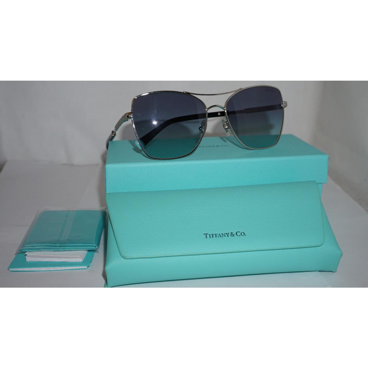 Tiffany CO Sunglasses Silver Blue TF3084 6001/95 59 16 145