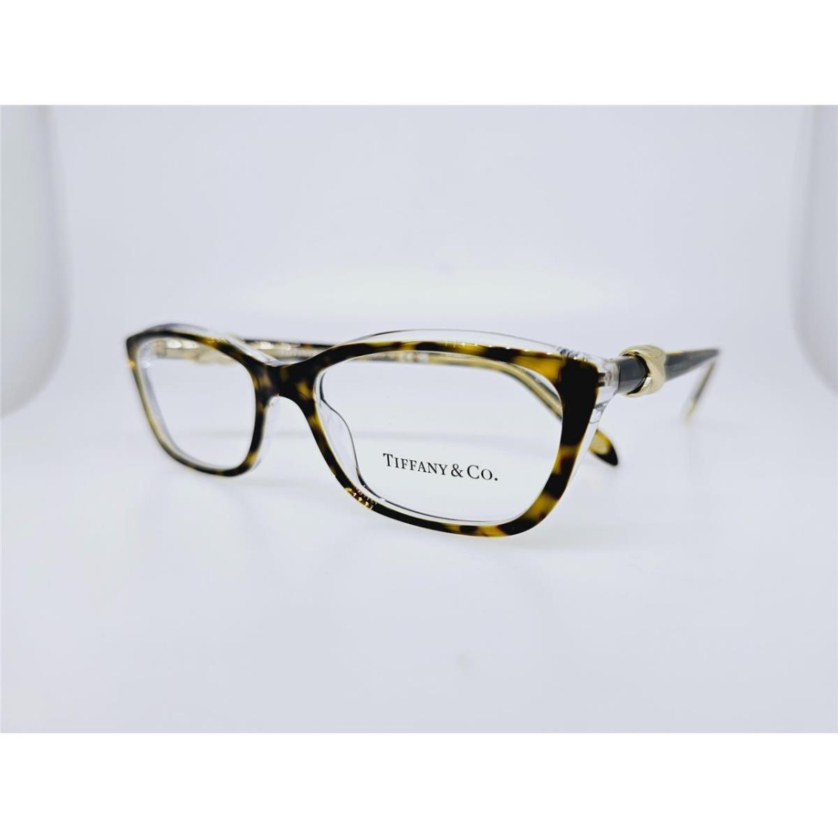 Tiffany CO Prescription TF2074 8155 52MM Havana ON Transparent Frame W/ Clear