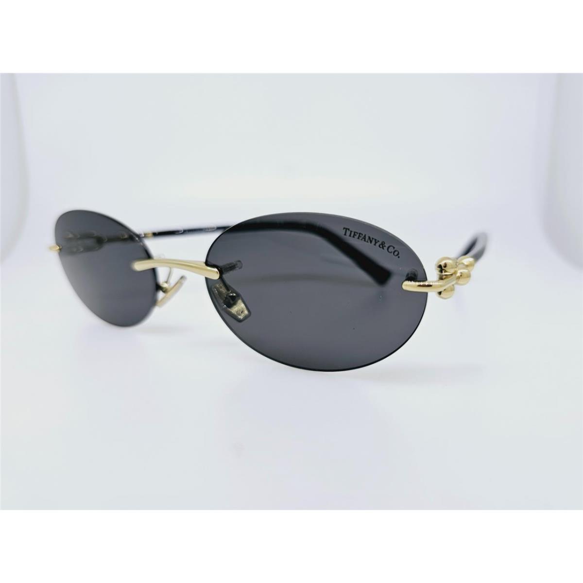 Tiffany CO Sunglasses TF3104D 6216S4 56MM Pale Gold Frame with Dark Grey Lens