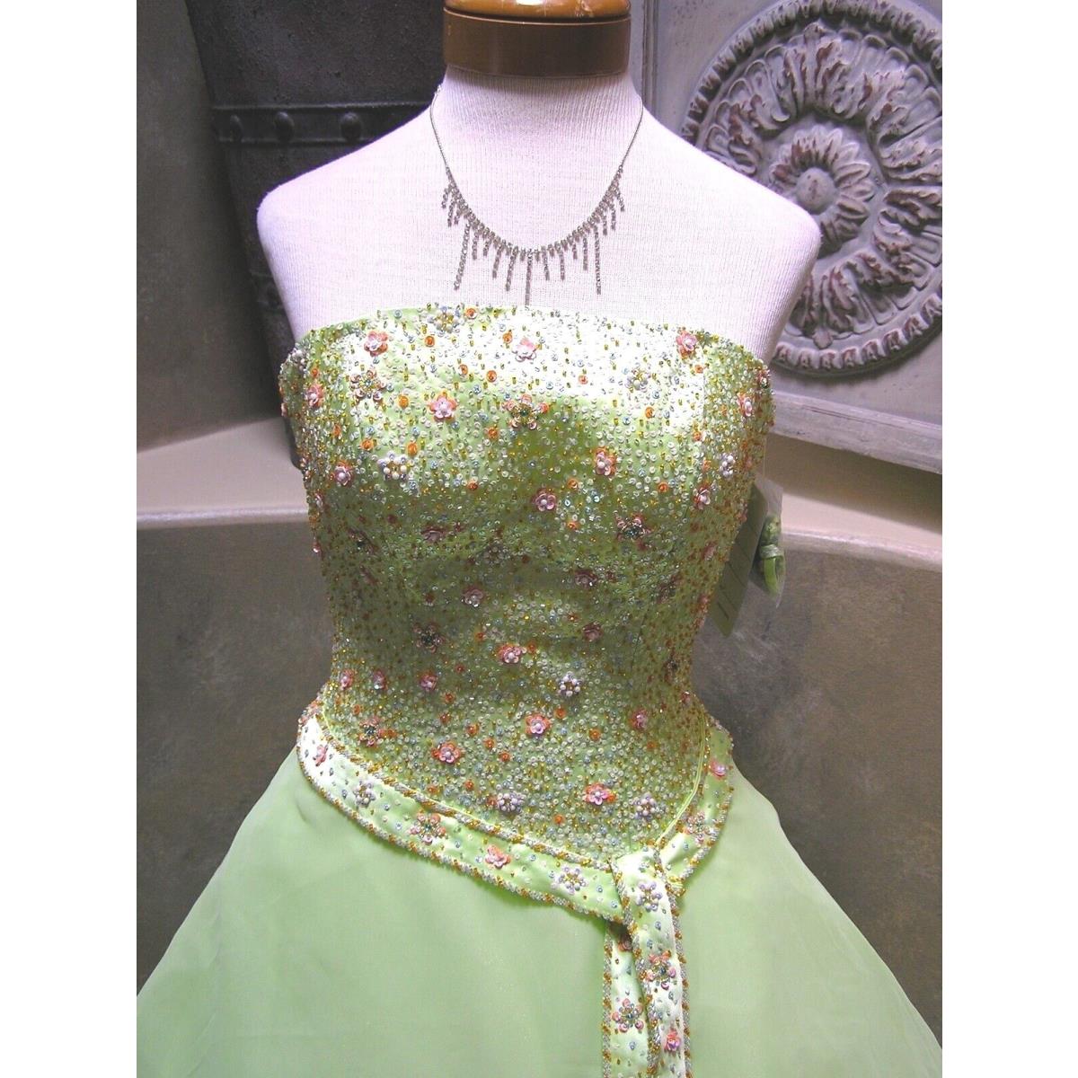 Tiffany Pageant Prom Social Formal Quinceanera Ball Gown Dress Keylime 4