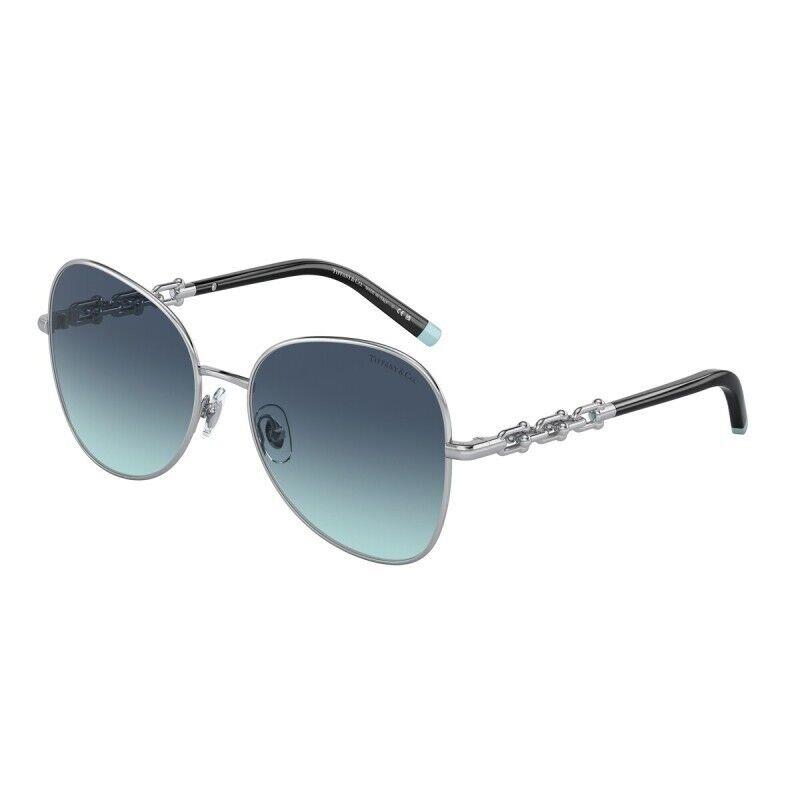 Tiffany Co TF3086 60019S Silver / Blue Gradient 57-17-140