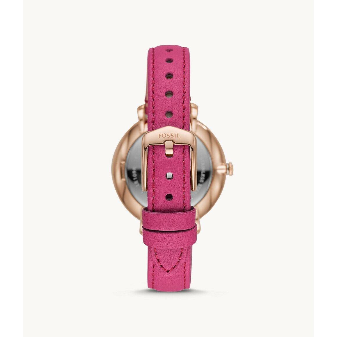 Fossil Limited Edition Jacqueline Three-hand Date Hot Pink Leather Watch LE1096