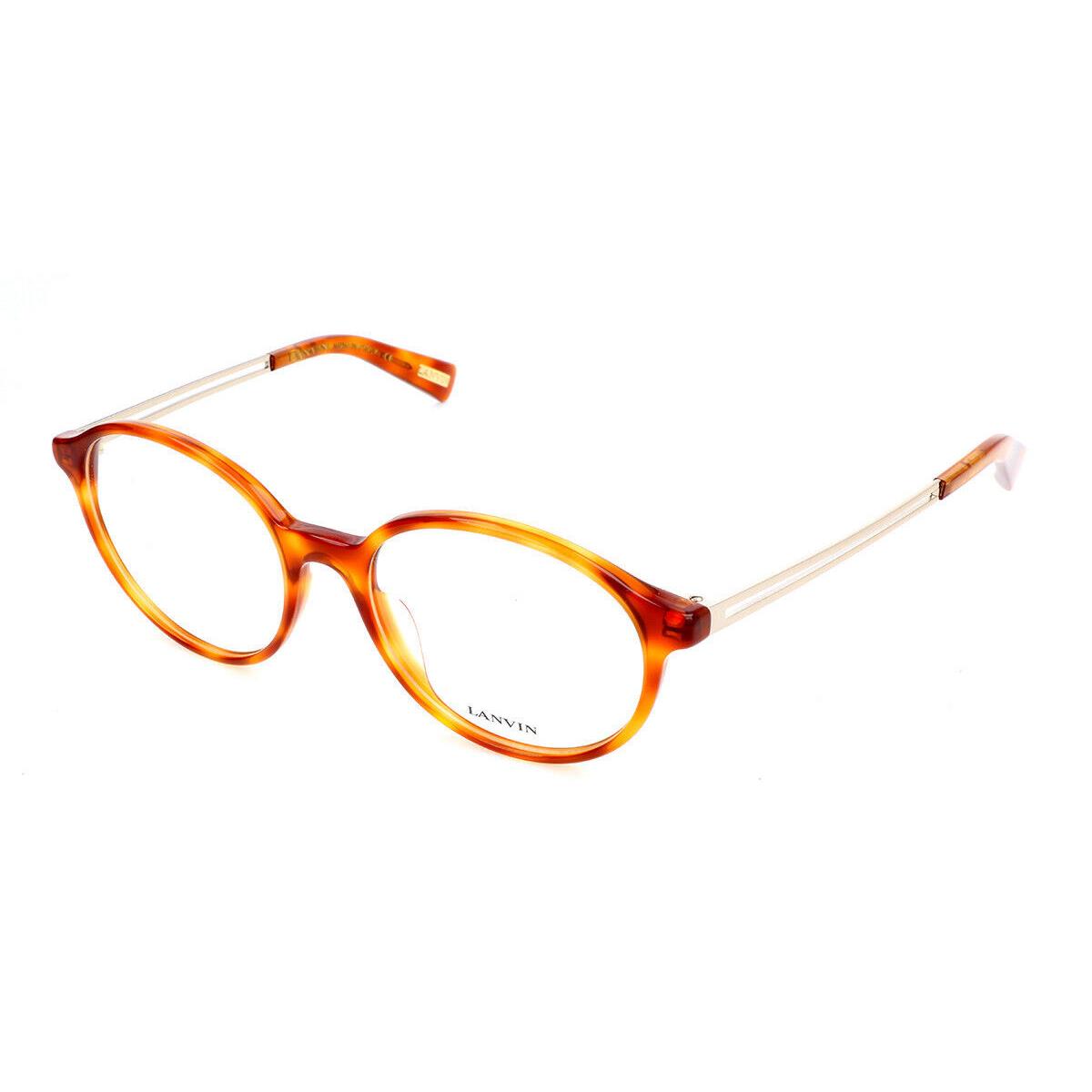 Lanvin VLN764-06ZG-52 Havana Gold Eyeglasses