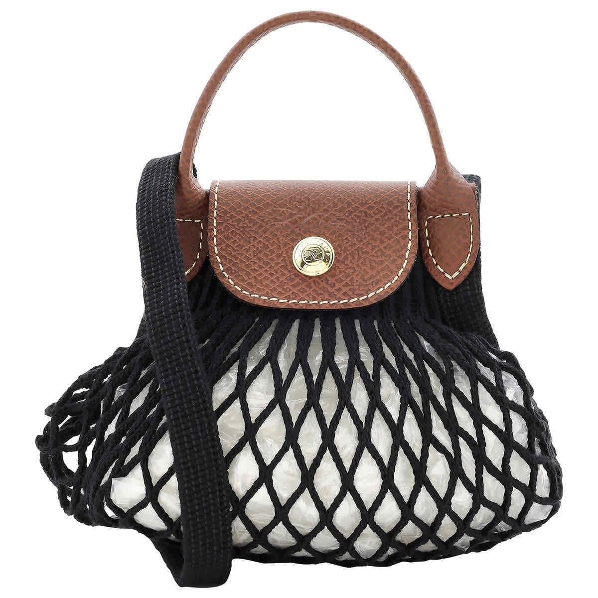 Longchamp Filet Mesh Le Pliage XS Bag In Black 10139HVH001