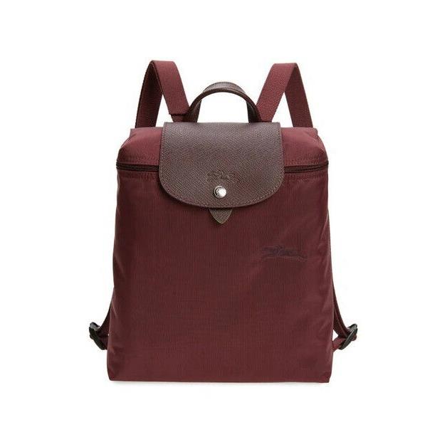 Longchamp Le Pliage Club Nylon Travel Backpack Burgundy Wine Red