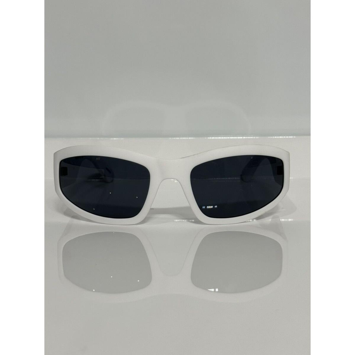 Moschino 164/S 6HTIR Matte White Wraparound Sunglasses 60mm