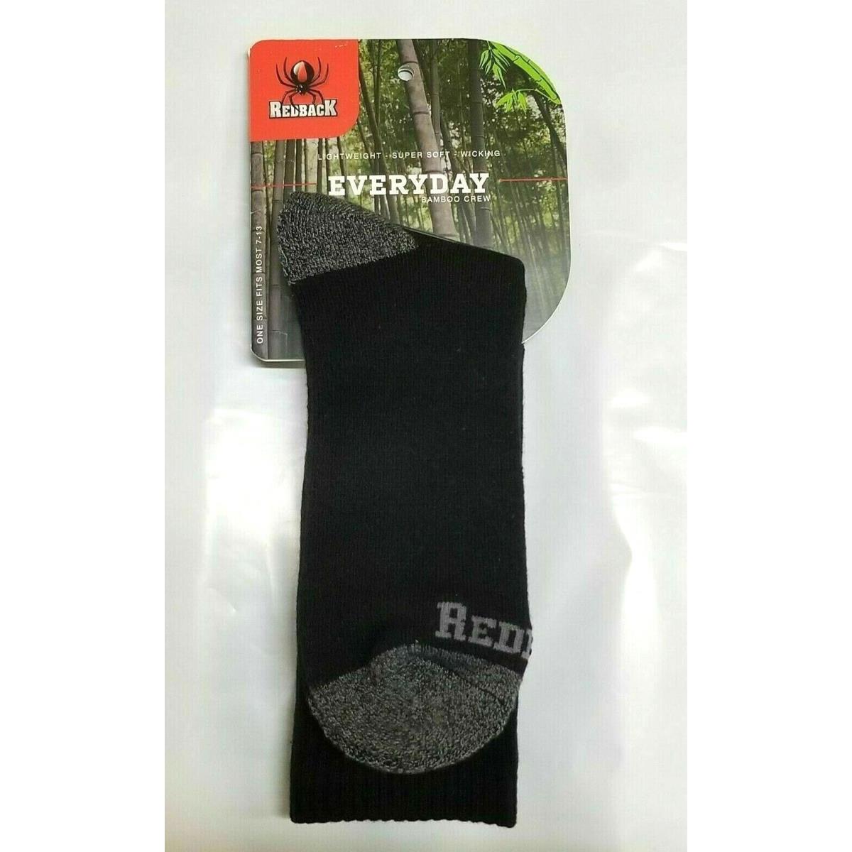 Redback Boots Black Bamboo Viscose Socks Men`s Large 5 Pairs Made in Usa