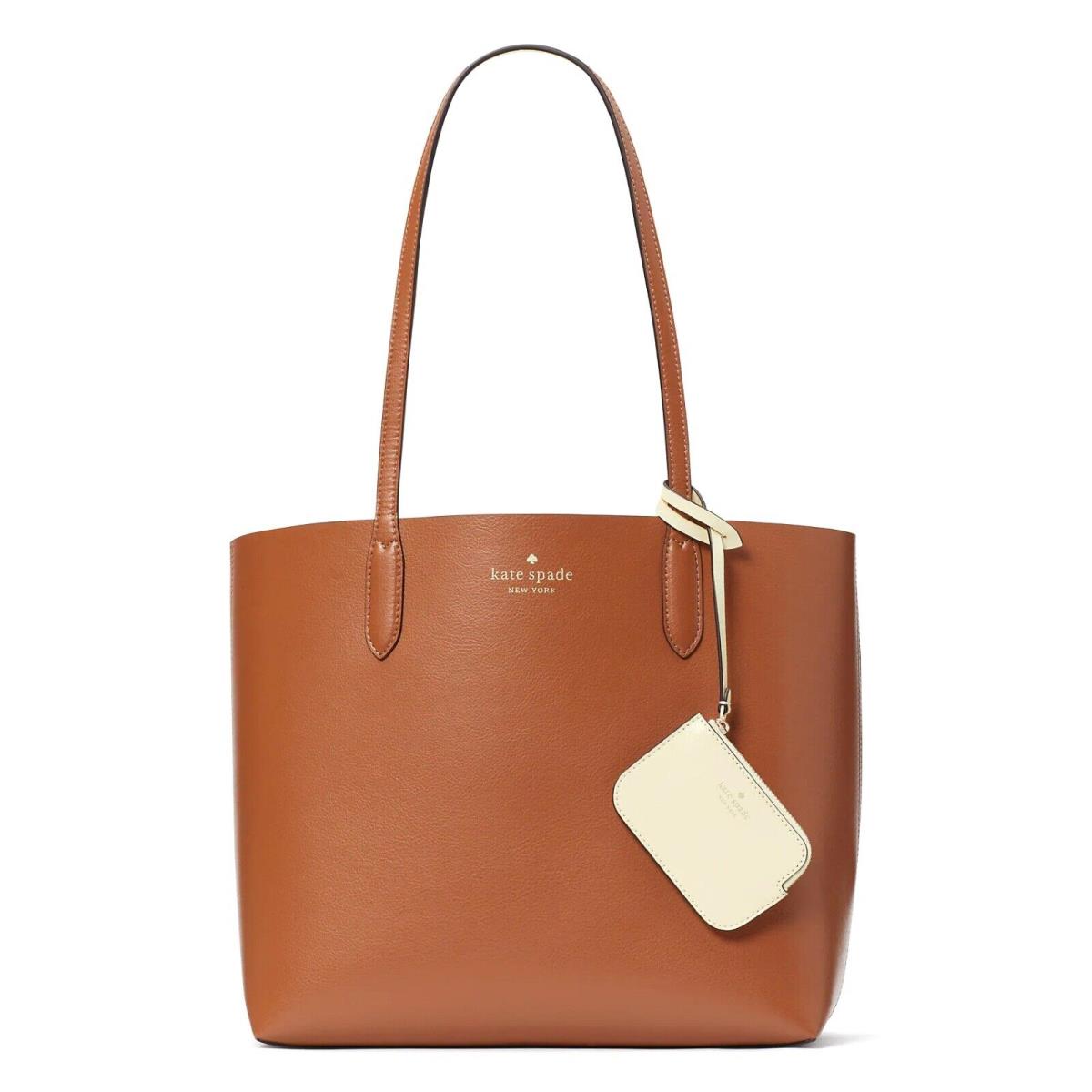 Kate Spade Ava Leather Reversible Tote Warm Gingerbread K6052