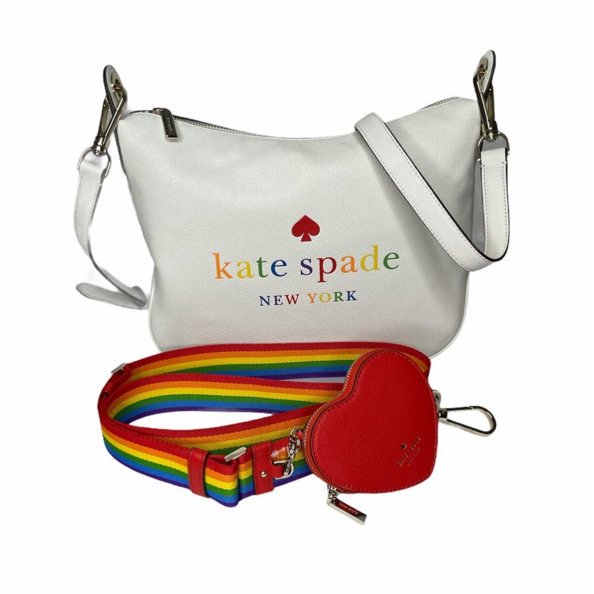 Kate Spade Rainbow Logo with Detachable Coin Purse Crossbody Bag