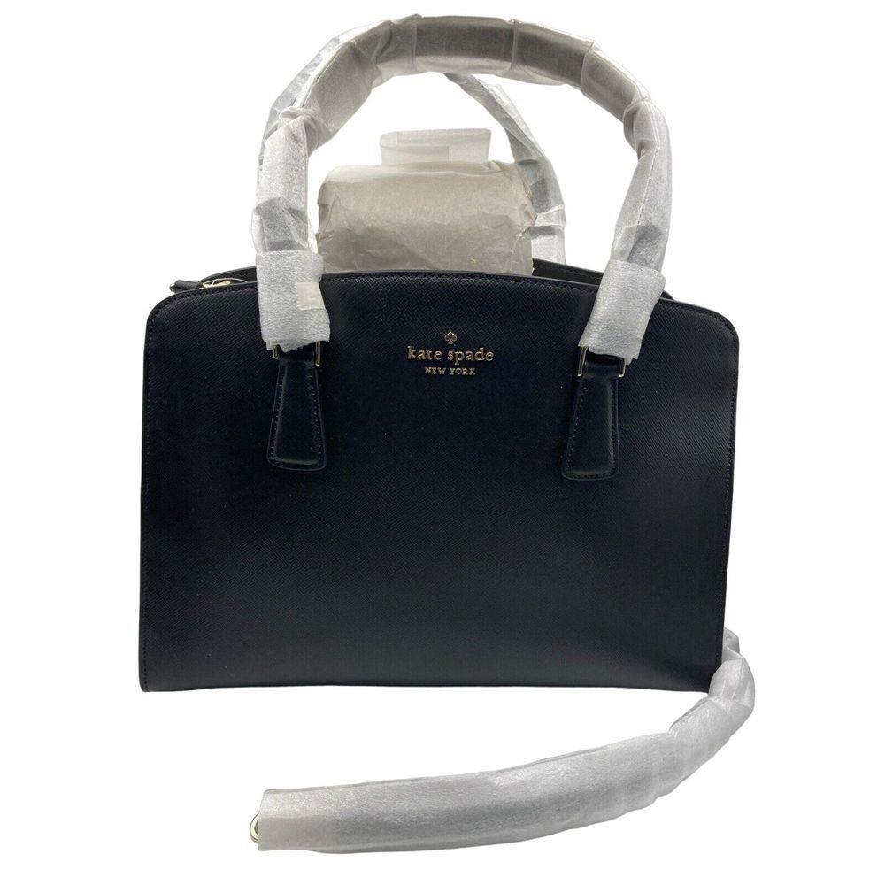 Kate Spade New York Perry Black Medium Satchel Crossbody Strap Purse