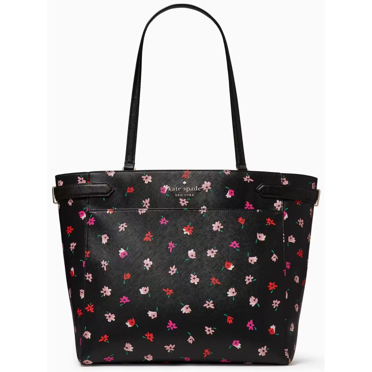 Kate Spade New York Staci Ditsy Buds Saffiano Leather Laptop Tote Floral / Black