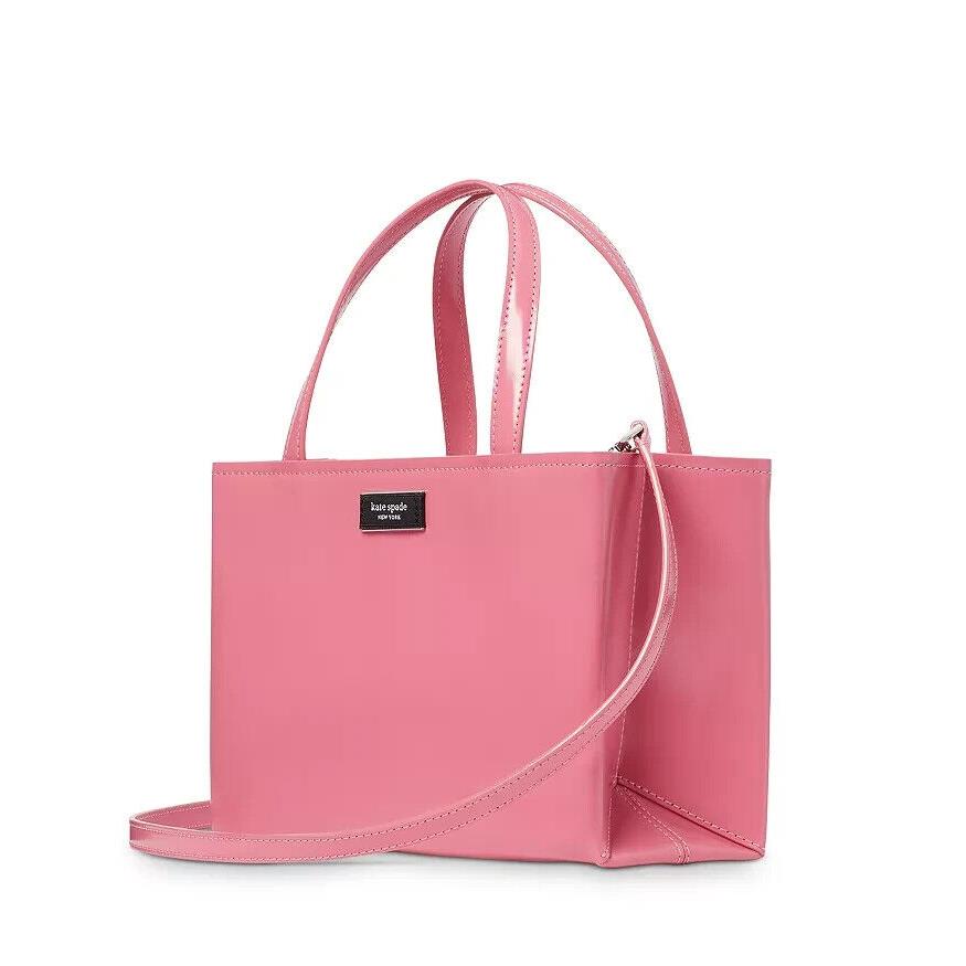 Kate Spade New York Small Sam Icon Leather Tote Bag Pink Silver