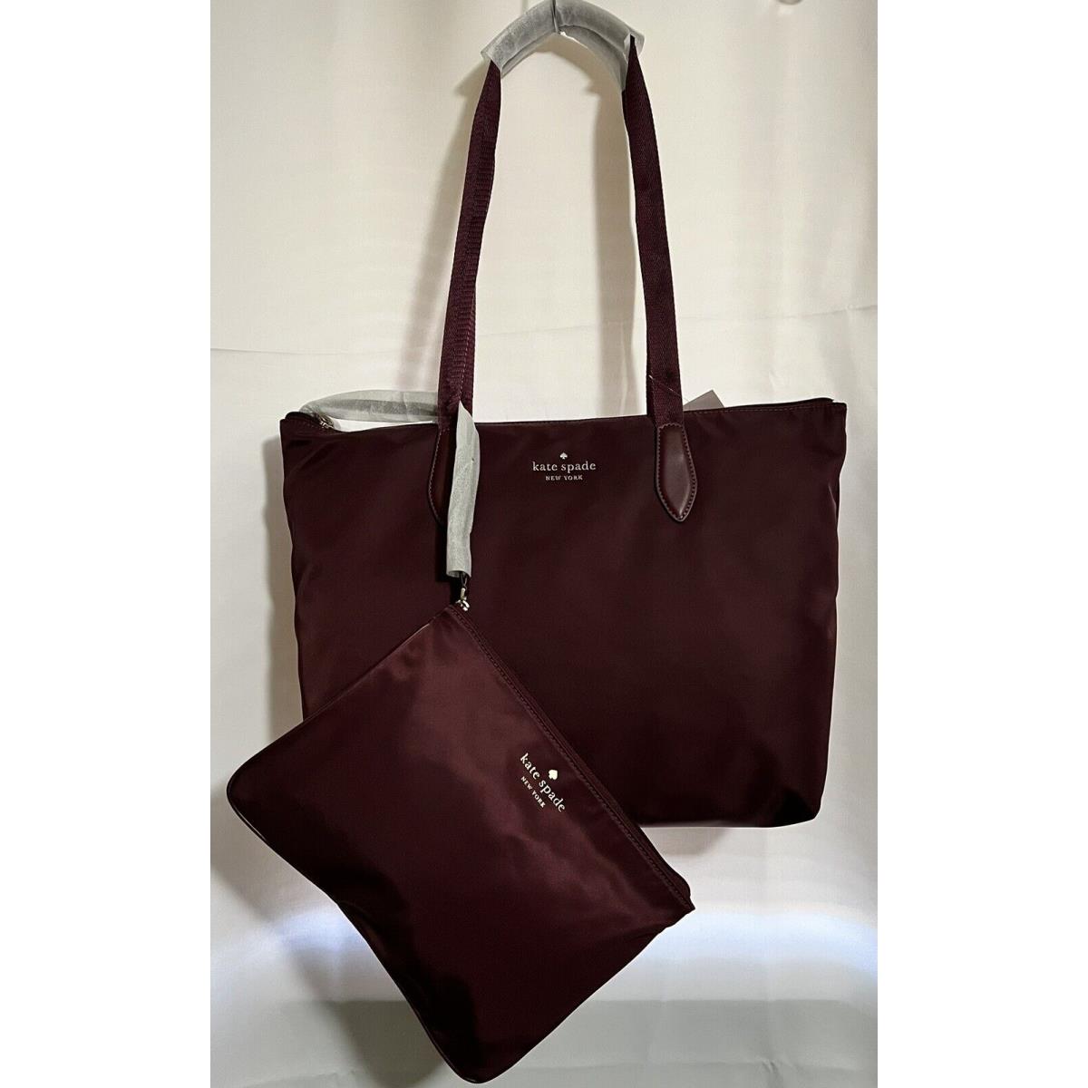 Kate Spade Mel Packable Tote Burgundy/deep Berry New