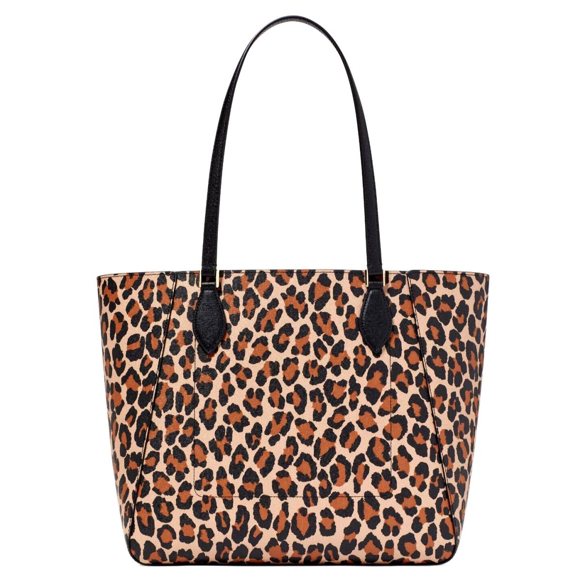 New Kate Spade Poppy Spotted Leopard Large Tote Brown Multi with Dust Bag