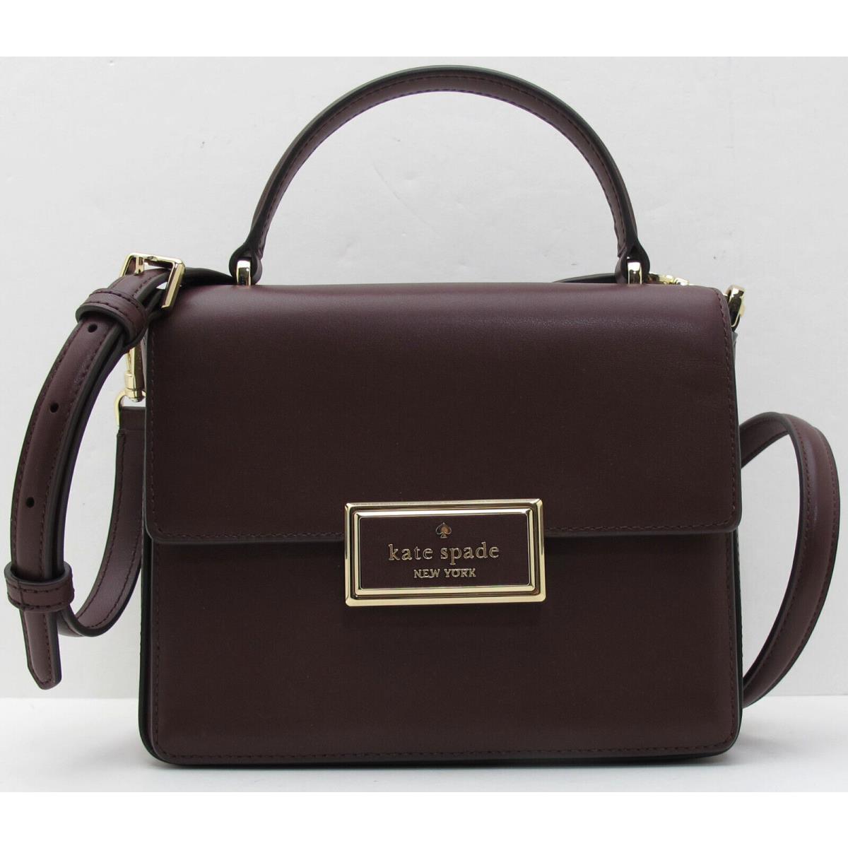 Kate Spade Smooth Leather Reegan Shouldr Flap Crossbody Cherrywood