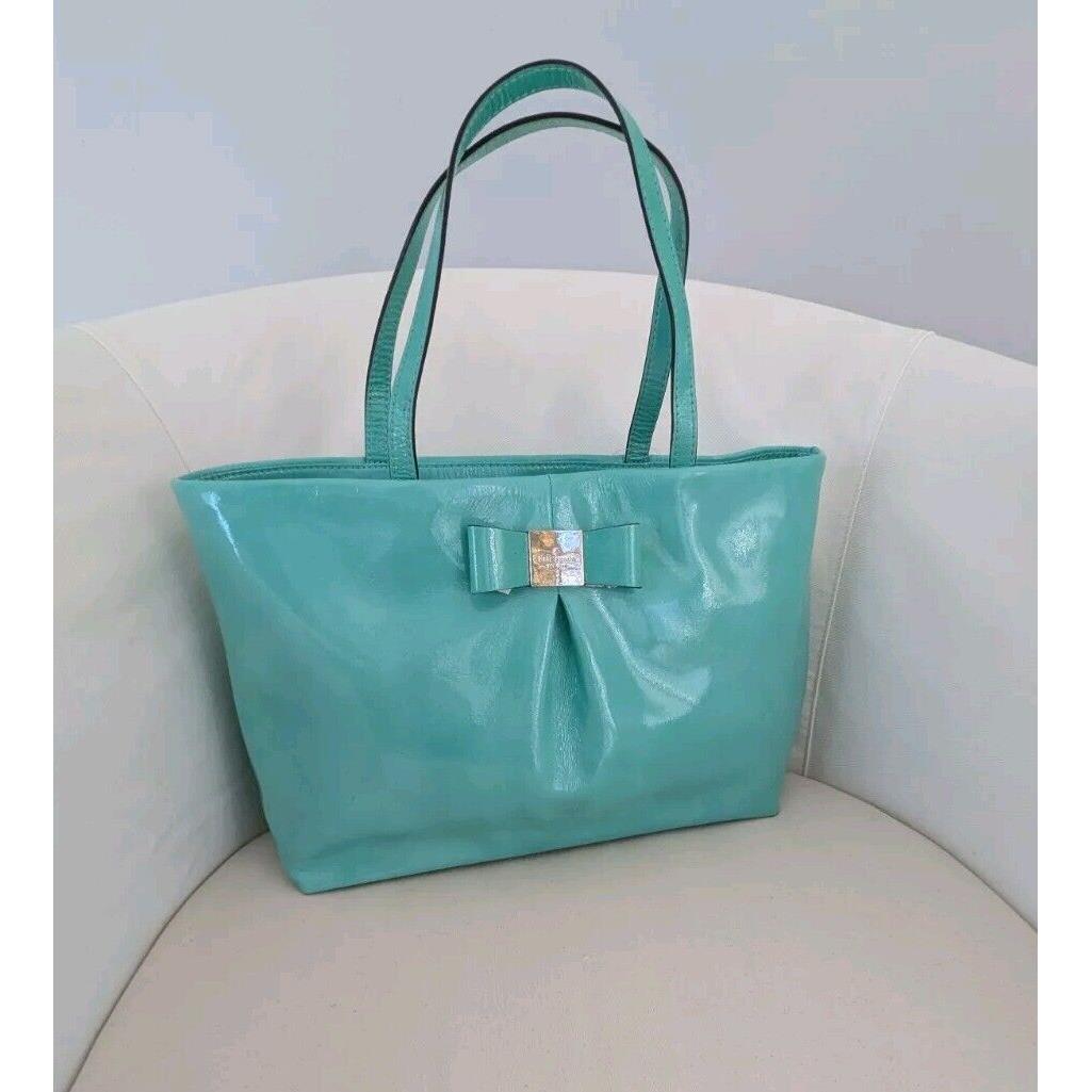 Kate Spade Small Evie Veranda Place Patent Tote in Freshair-nwt