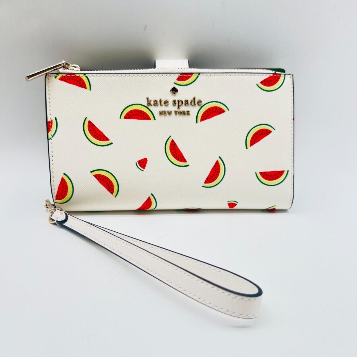 Kate Spade Staci Watermelon Party Phone Wallet Wristlet Cream Multi P2 New