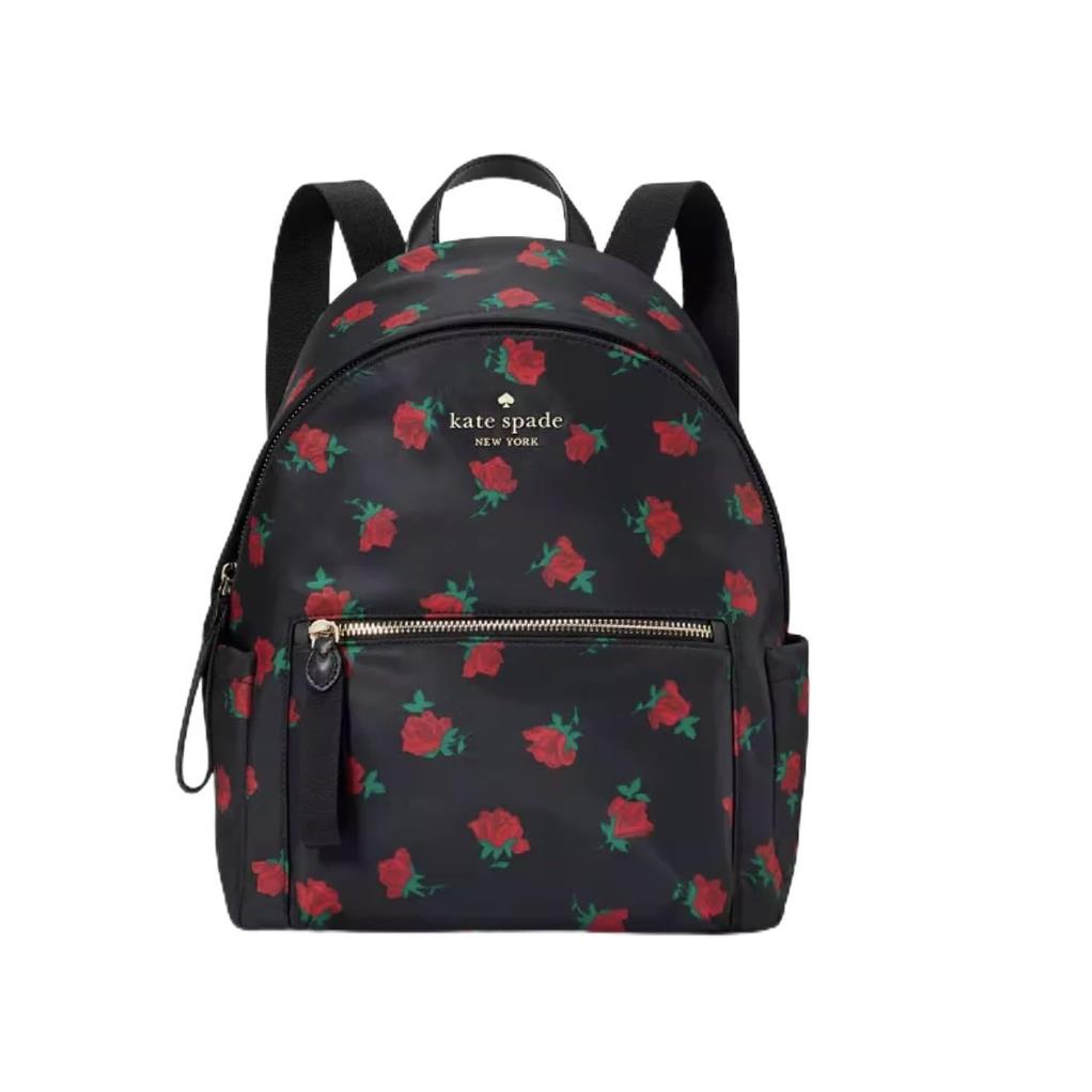 Kate Spade New York Chelsea Medium Nylon Backpack Rose Toss Print Little Better