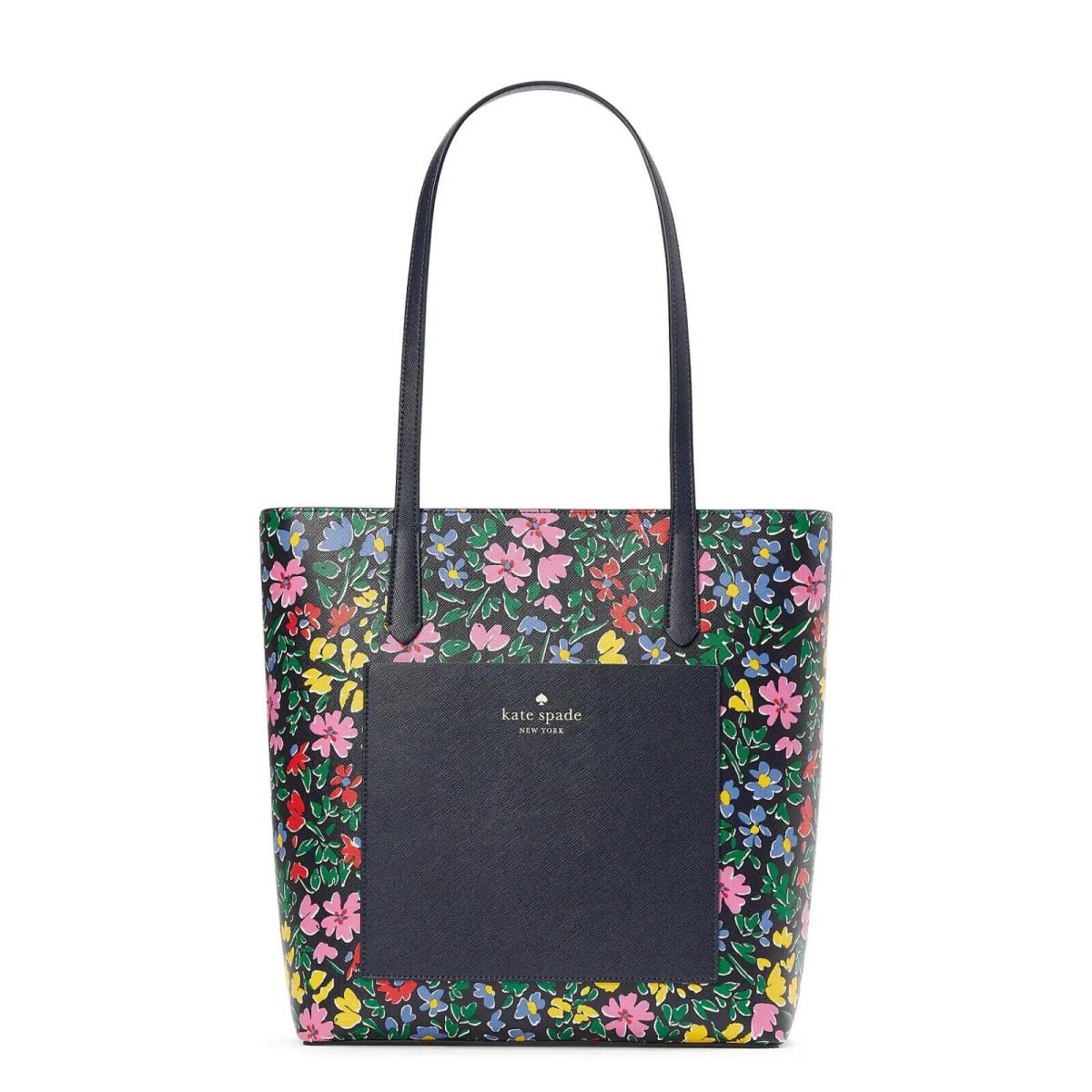 Kate Spade Women`s Daily Tote Shoulder Bag Parisian Floral Navy Multi KB610