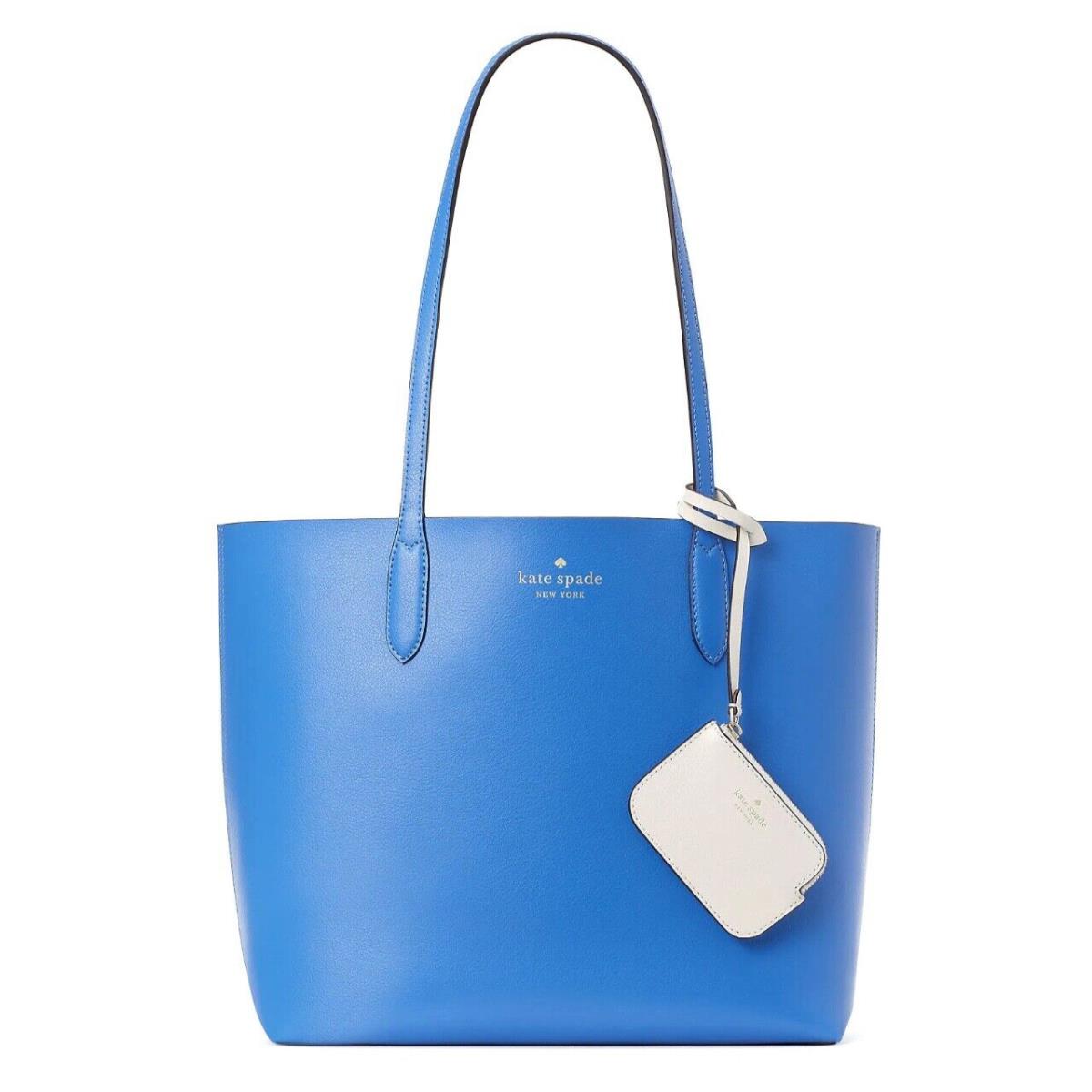 Kate Spade Ava Leather Reversible Tote Frisbee Blue K6052