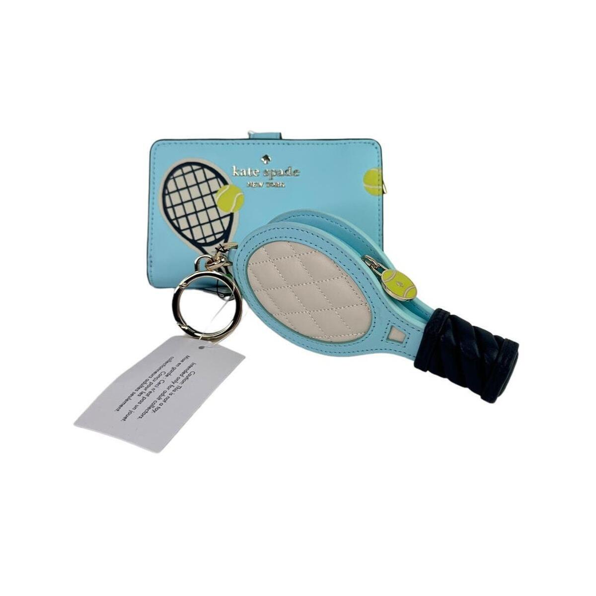 Kate Spade Grand Slam Tennis Wallet and 3D Tennis Racquet Coin Purse