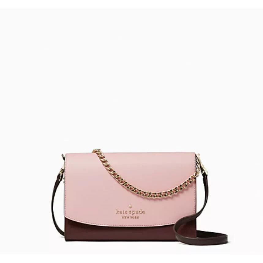 New Kate Spade Carson Color Block Crossbody Bag Handbag - Rose Smooke