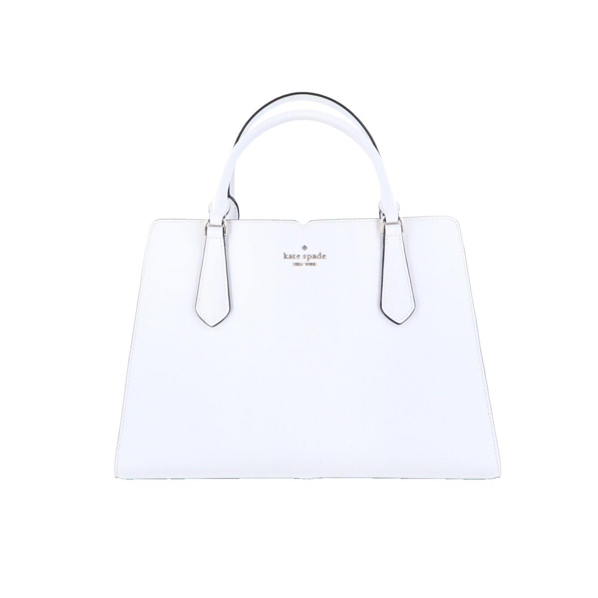 Kate Spade New York Purse Tippy Medium Triple Compartment Satchel Optic White