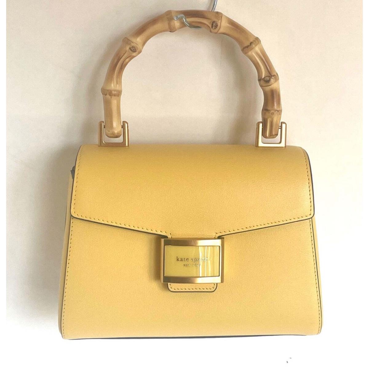 Kate Spade Katy Small Top-handle Bamboo Daffodil Crossbody Textured Leather