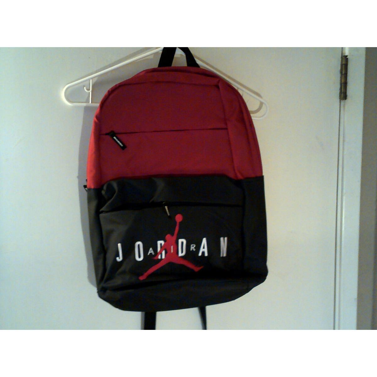 Air Jordan MJ Bred Backpack Men`s Black Red Sports Bag Large 9A0408-KR5