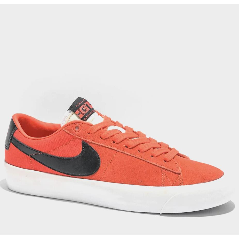 Nike SB Blazer Zoom Low Men`s Size 9.5 Premium Team Orange Black - Orange