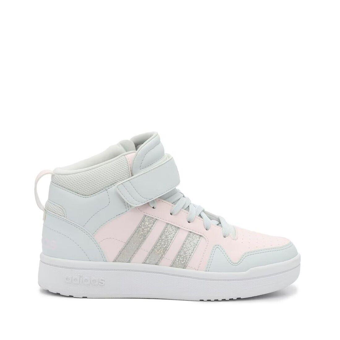 Adidas Postmove Mid Basketball Almost Pink/blue Tint/white GY6756 Kid Shoe