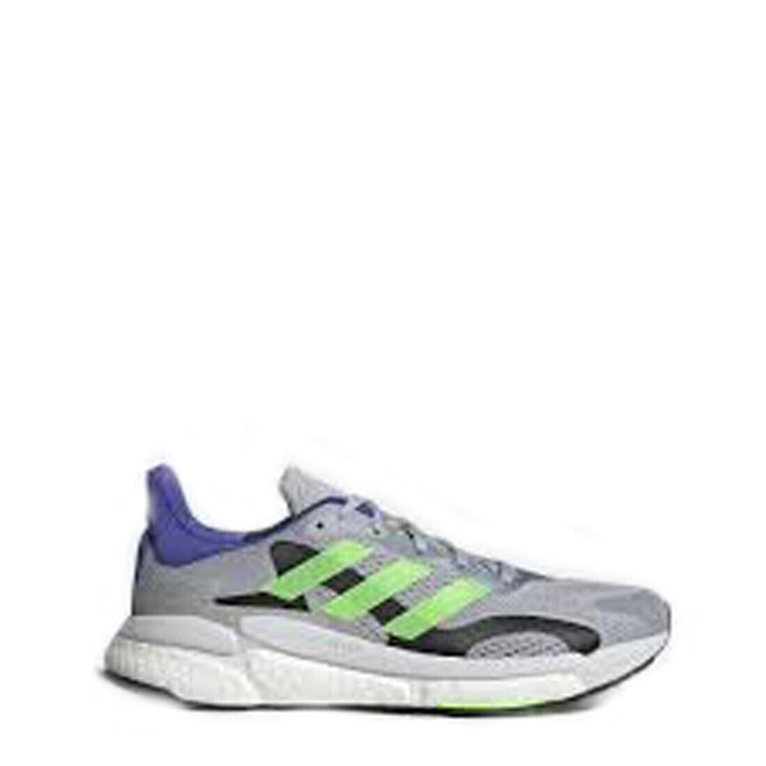 Adidas Solar Boost 3 Trail Halo Silver/signal Green/sonic Ink S42995 Men Shoes - Gray