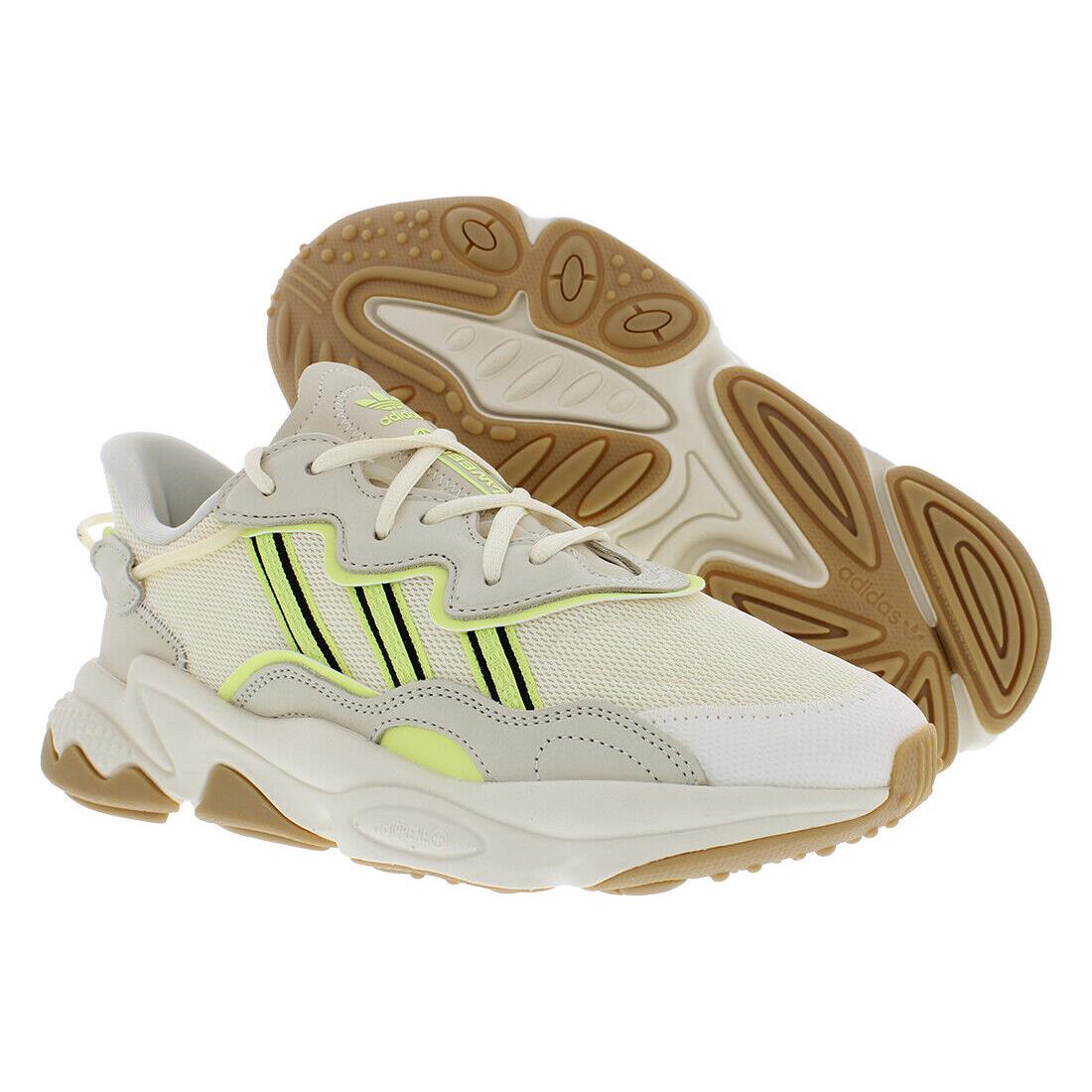 Adidas Ozweego Womens Shoes - Wonder White/Pulse Yellow/Core Black, Main: Beige