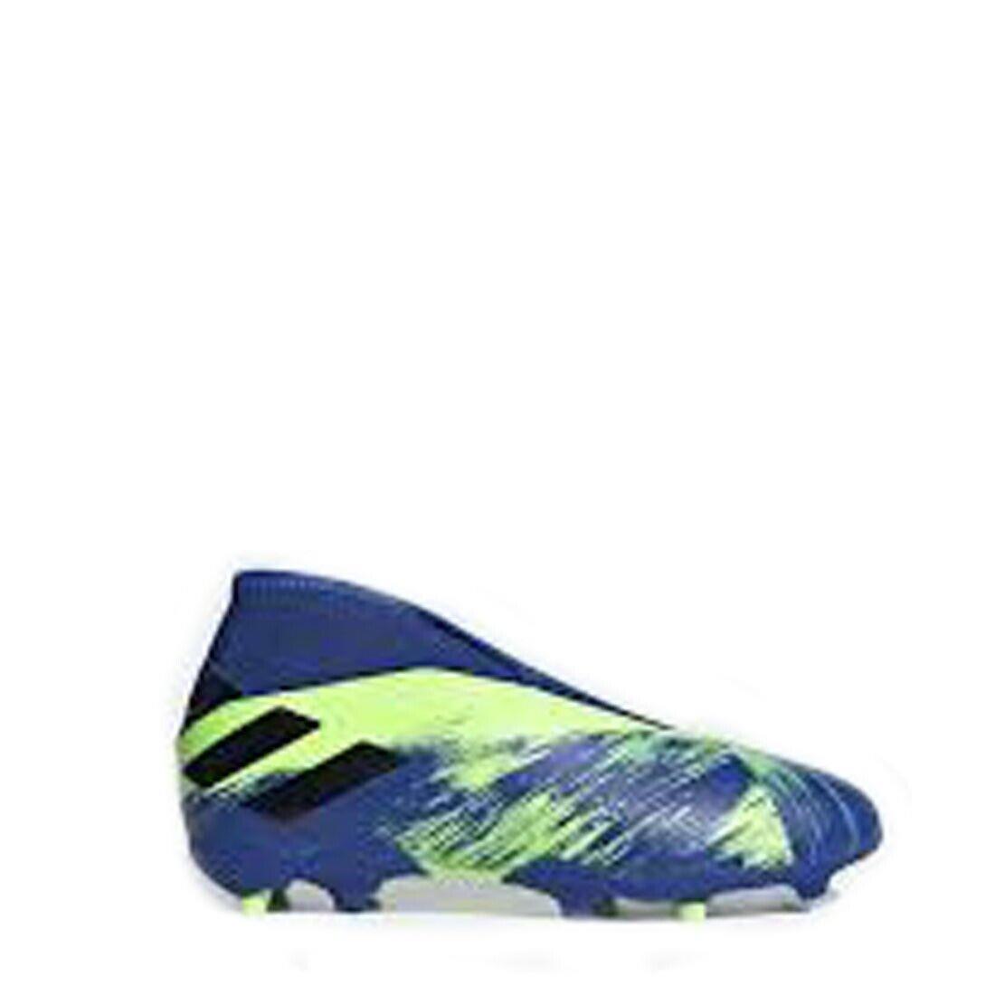 Adidas Nemeziz 19.3 Laceless Firm Ground Soccer FV2912 Signal Green/black/team - Blue